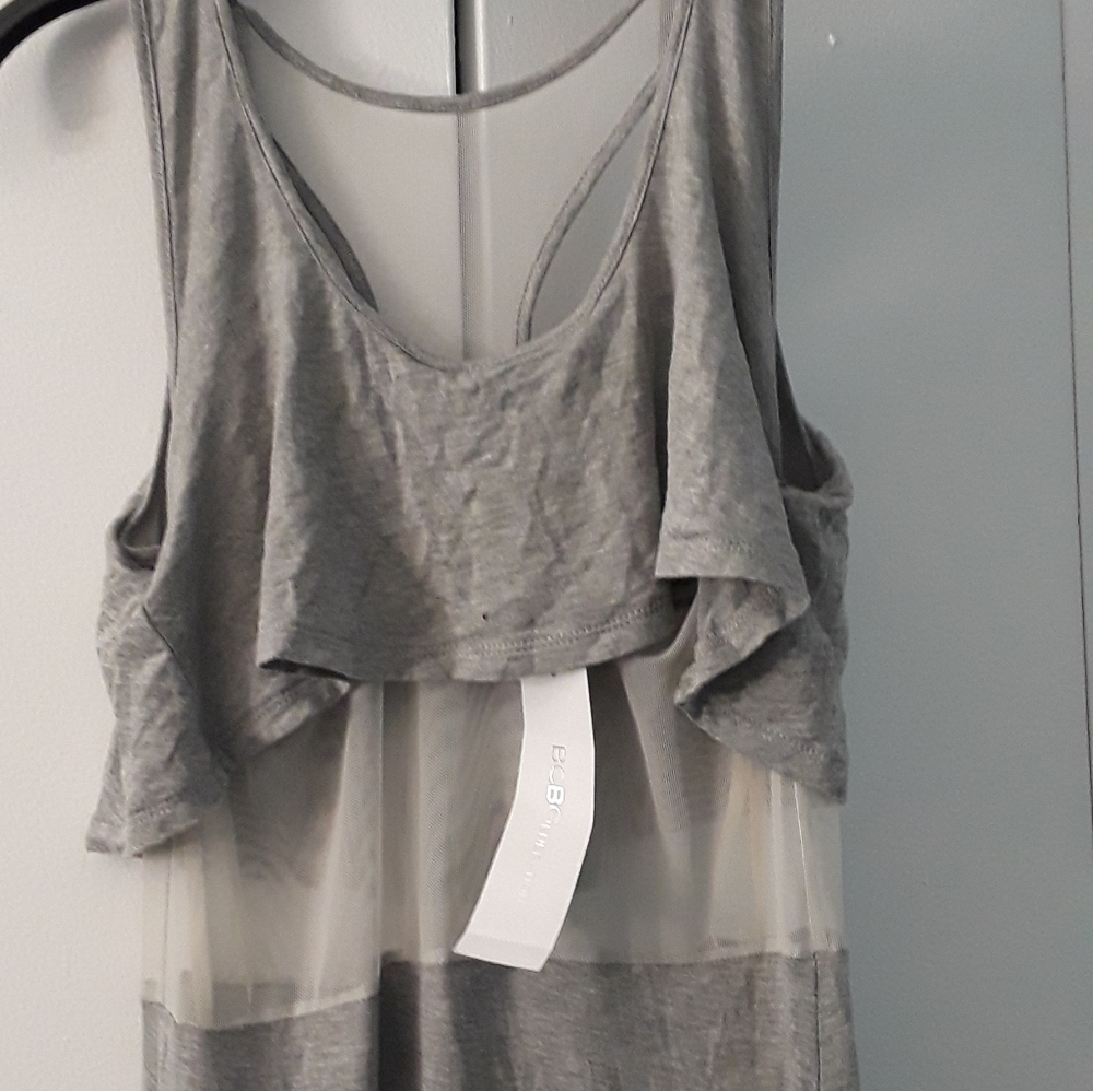 Maxi Dress by BCBG Generation Cross back frill detail infront and mesh detail on